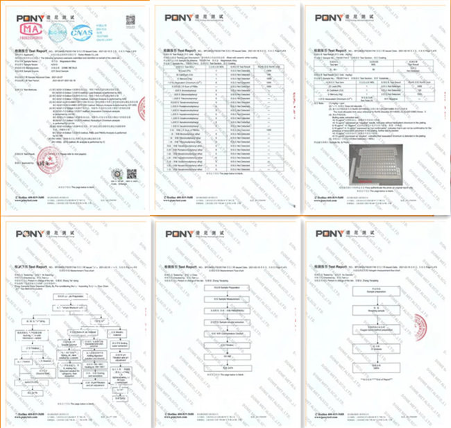 China Dome Metals Co., Ltd. Certification